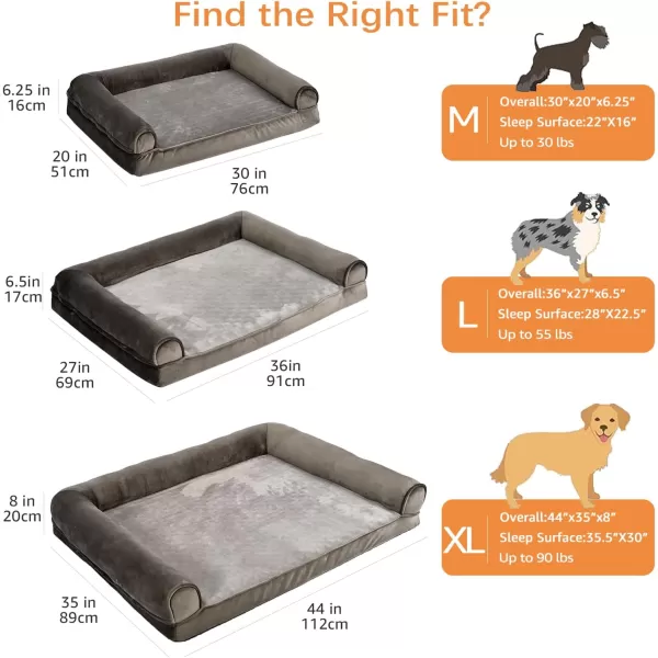 imageAmazon Basics Gel Foam Mattress Dog Pet Bed with Removable Cover Large 350quot L x 220quot W x 30quot Th GreyEgg Crate Foam