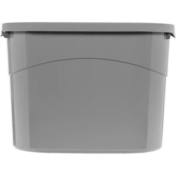 imageAmazon Basics Large Cat Litter Box with High Sides Top Entry Includes Scoop 205 x 1475 x 1438 inches GreyGrey