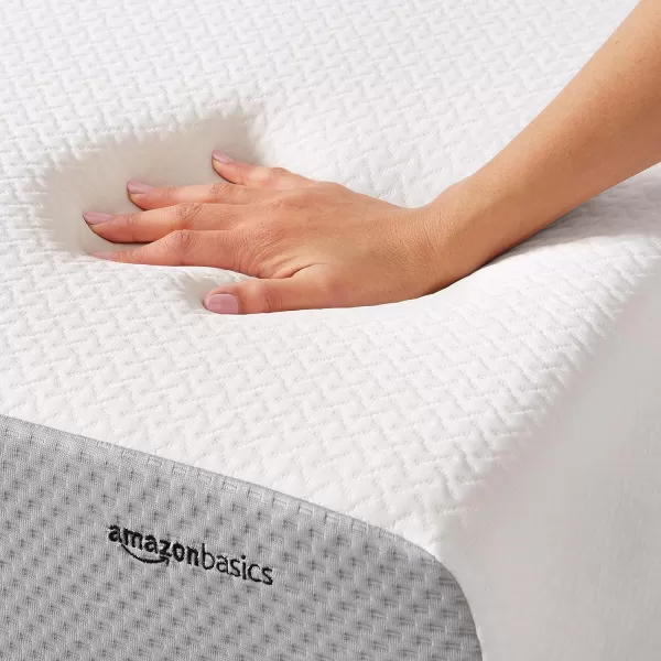 imageAmazon Basics Memory Foam Plush Mattress Queen WhiteGrey 80 x 60 x 8 inchesCalifornia King
