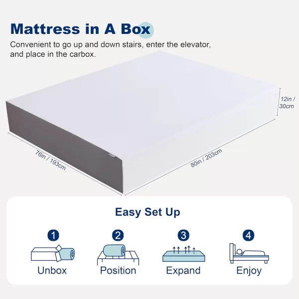 imageAmazon Basics Memory Foam Plush Mattress Queen WhiteGrey 80 x 60 x 8 inchesKing