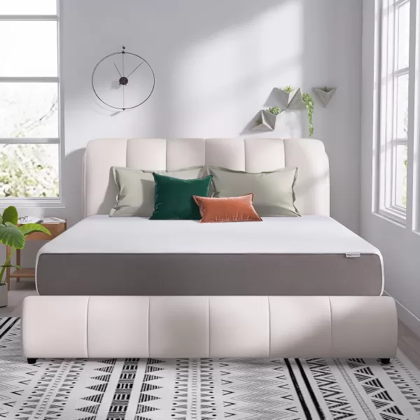 imageAmazon Basics Memory Foam Plush Mattress Queen WhiteGrey 80 x 60 x 8 inchesKing