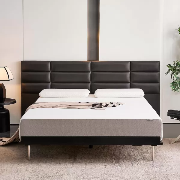 imageAmazon Basics Memory Foam Plush Mattress Queen WhiteGrey 80 x 60 x 8 inchesKing