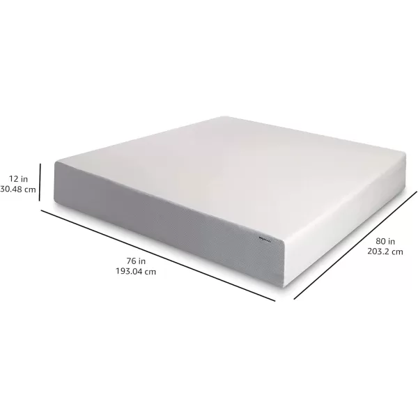 imageAmazon Basics Memory Foam Plush Mattress Queen WhiteGrey 80 x 60 x 8 inchesKing