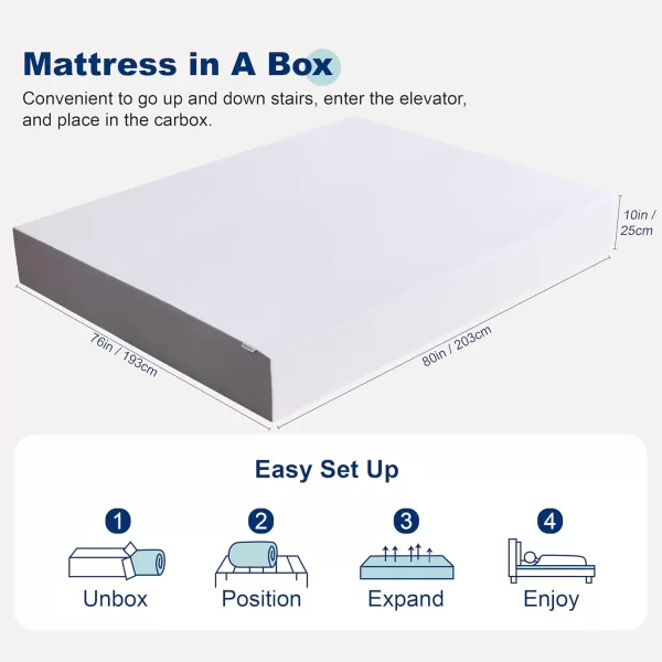 imageAmazon Basics Memory Foam Plush Mattress Queen WhiteGrey 80 x 60 x 8 inchesKing