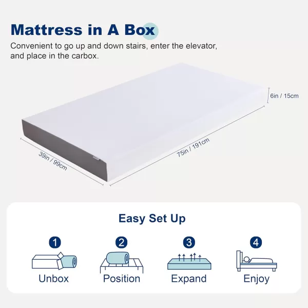 imageAmazon Basics Memory Foam Plush Mattress Queen WhiteGrey 80 x 60 x 8 inchesTwin