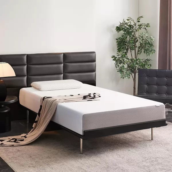 imageAmazon Basics Memory Foam Plush Mattress Queen WhiteGrey 80 x 60 x 8 inchesTwin