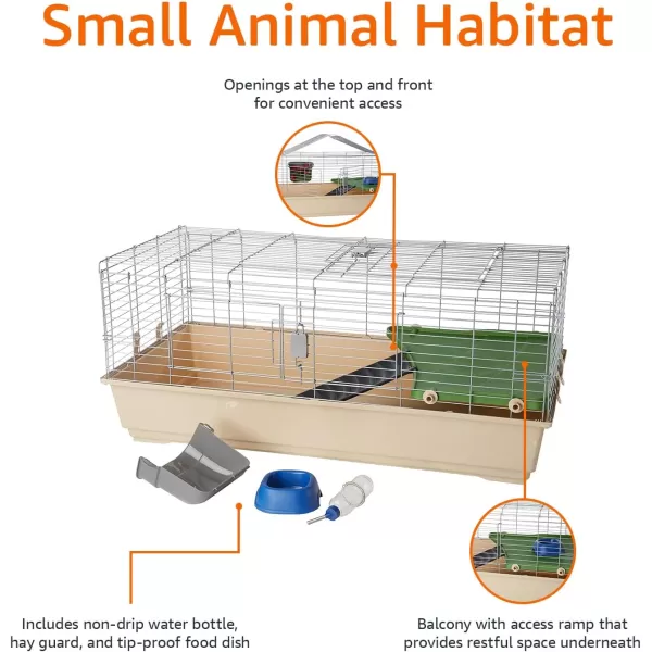 imageAmazon Basics Top Access Small Animal Ferret Cage Habitat With Accessories Jumbo Multicolor 486quotL x 266quotW x 206quotH486L x 266W x 206H