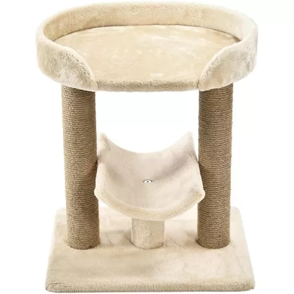 imageAmazon Basics  Top Platform Cat Tree With Scratching Post  18 x 14 x 22 Inches Indoor Beige