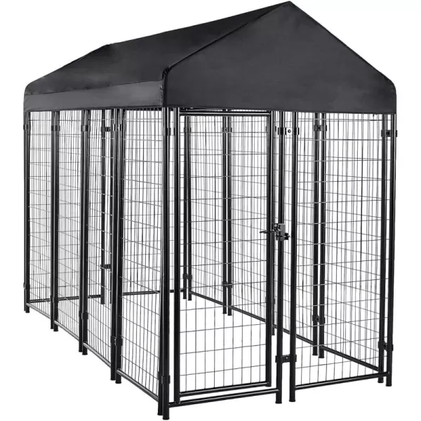 imageAmazon Basics  Welded Rectangular Outdoor Secure Wire Crate Kennel for Cat Dog Large Black 102 x 48 x 72 Inches1020L x 480W x 720H