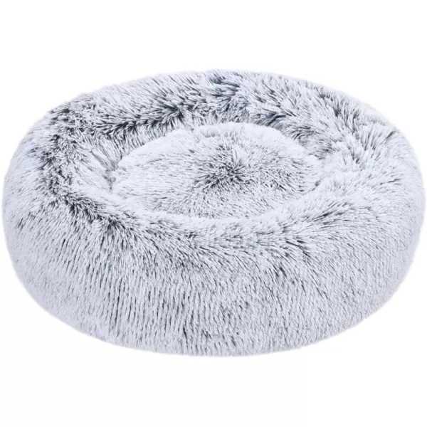 imageAmazon Basics Donut Pet Bolster Faux Fur Bed for Dog Grey 23quot x 23quotGrey