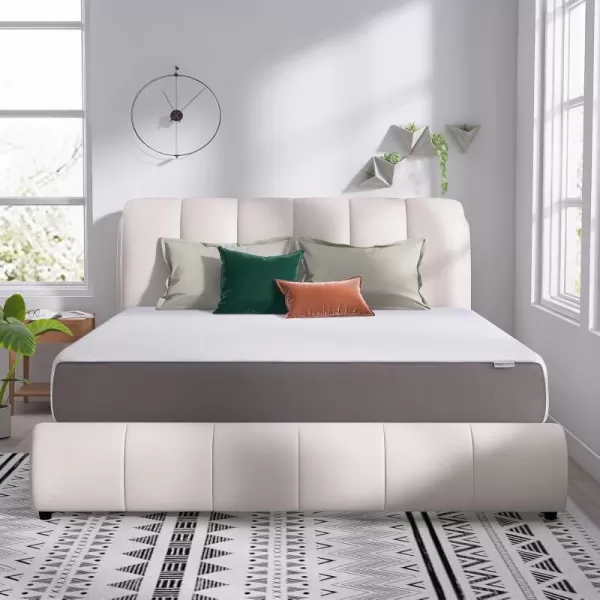 imageAmazon Basics Memory Foam Plush Mattress Queen WhiteGrey 80 x 60 x 8 inchesCalifornia King