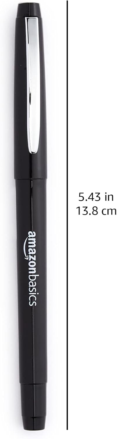 imageAmazon Basics Felt Tip Marker Pens 12Pack Assorted ColorsBlack