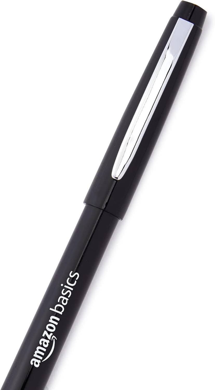 imageAmazon Basics Felt Tip Marker Pens 12Pack Assorted ColorsBlack