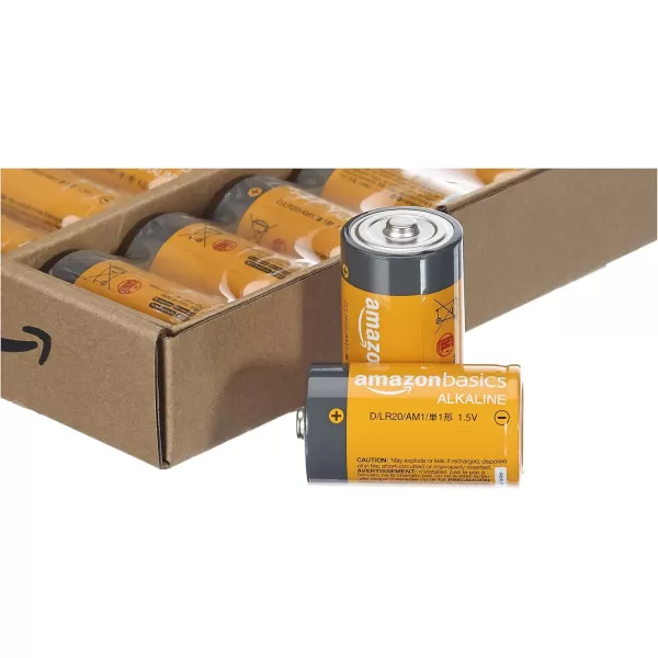 imageAmazon Basics  12 Pack D Cell AllPurpose Alkaline Batteries 5Year Shelf Life 96 Count 8 Packs of 1212 Count Pack of 8