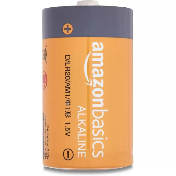 imageAmazon Basics  12 Pack D Cell AllPurpose Alkaline Batteries 5Year Shelf Life 96 Count 8 Packs of 1296 Count  4 Packs of 24