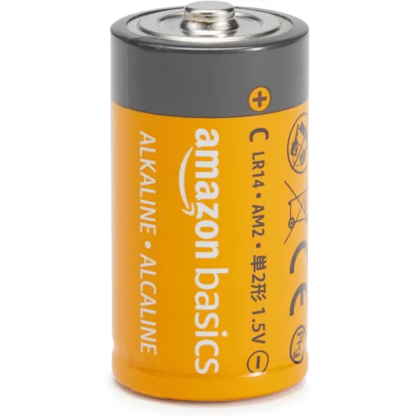 imageAmazon Basics 12Pack C Cell Alkaline AllPurpose Batteries 15 Volt 5Year Shelf Life4 Count CLR14