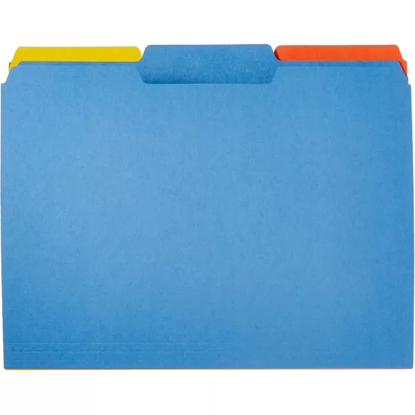 imageAmazon Basics 13Cut Tab Assorted Positions File Folders Letter Size Manila  Pack of 100Assorted