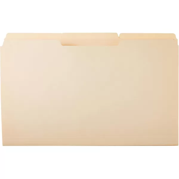 imageAmazon Basics 13Cut Tab Assorted Positions File Folders Letter Size Manila  Pack of 100Manila