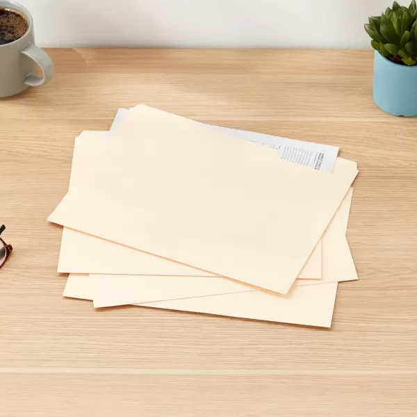 imageAmazon Basics 13Cut Tab Assorted Positions File Folders Letter Size Manila  Pack of 100Manila