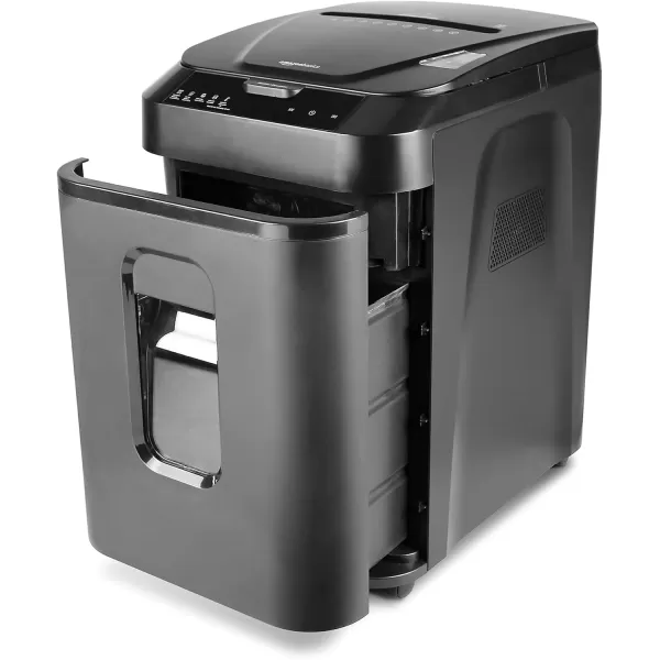 imageAmazon Basics 150 Sheet Autofeed Micro Cut Paper Credit Card Shredder for Security Black150 Sheet