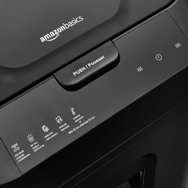 imageAmazon Basics 150 Sheet Autofeed Micro Cut Paper Credit Card Shredder for Security Black150 Sheet