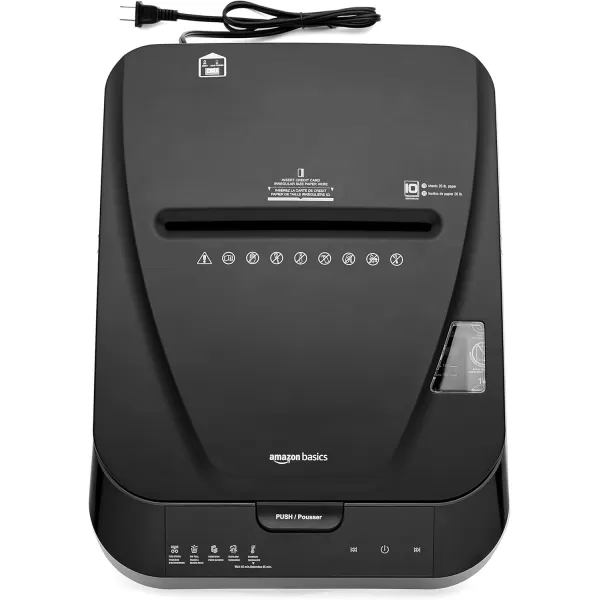 imageAmazon Basics 150 Sheet Autofeed Micro Cut Paper Credit Card Shredder for Security Black150 Sheet