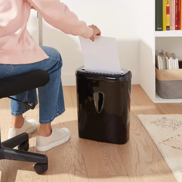 imageAmazon Basics 150 Sheet Autofeed Micro Cut Paper Credit Card Shredder for Security Black6 Sheet