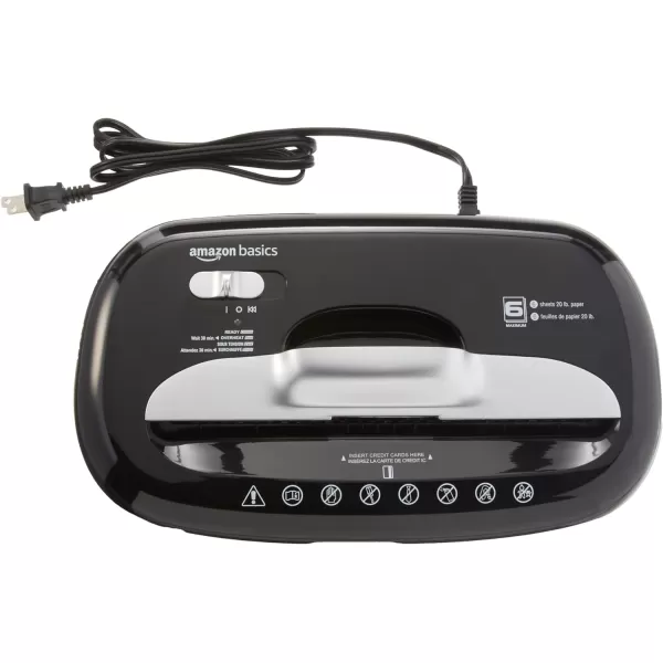 imageAmazon Basics 150 Sheet Autofeed Micro Cut Paper Credit Card Shredder for Security Black6 Sheet