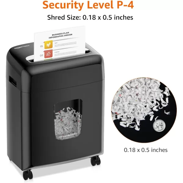 imageAmazon Basics 150 Sheet Autofeed Micro Cut Paper Credit Card Shredder for Security Black8 Sheet