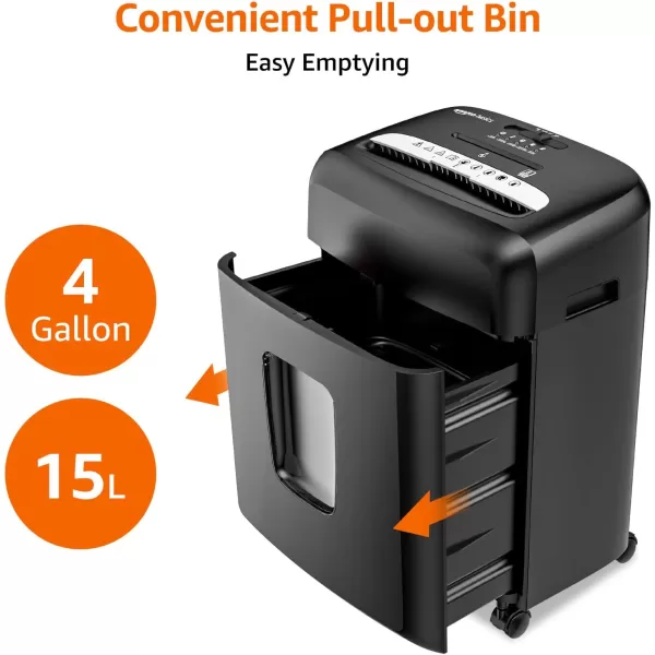 imageAmazon Basics 150 Sheet Autofeed Micro Cut Paper Credit Card Shredder for Security Black8 Sheet