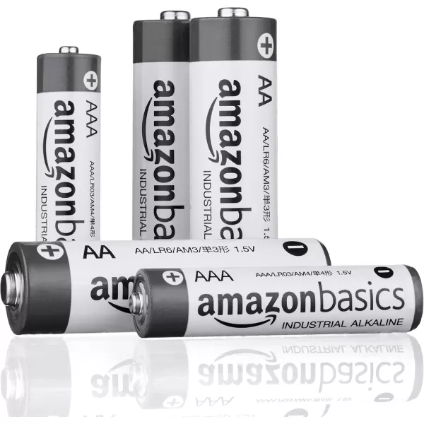imageAmazon Basics 150Pack AA Alkaline Industrial Batteries 15 Volt 510 Year Shelf Life450 Count 3 Pack of 150