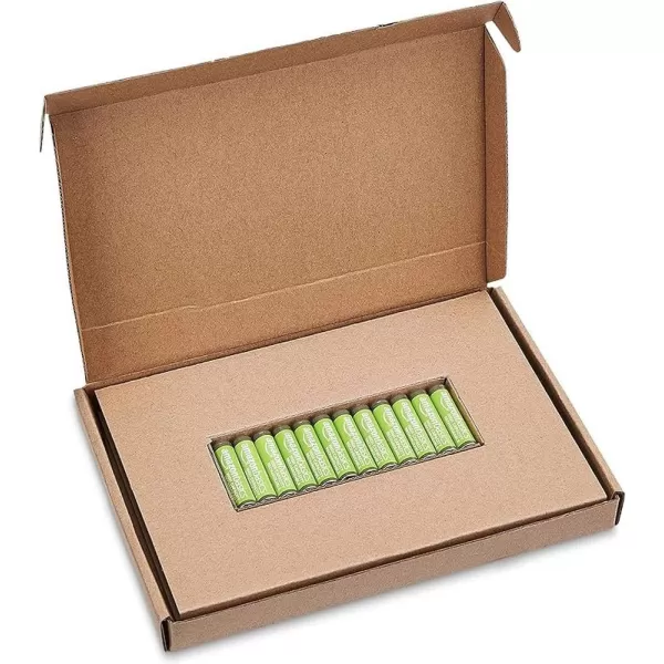 imageAmazon Basics 24Pack Rechargeable AAA HighCapacity NiMH Batteries 850 mAh Recharge up to 500x Times PreCharged12 Count Pack of 1