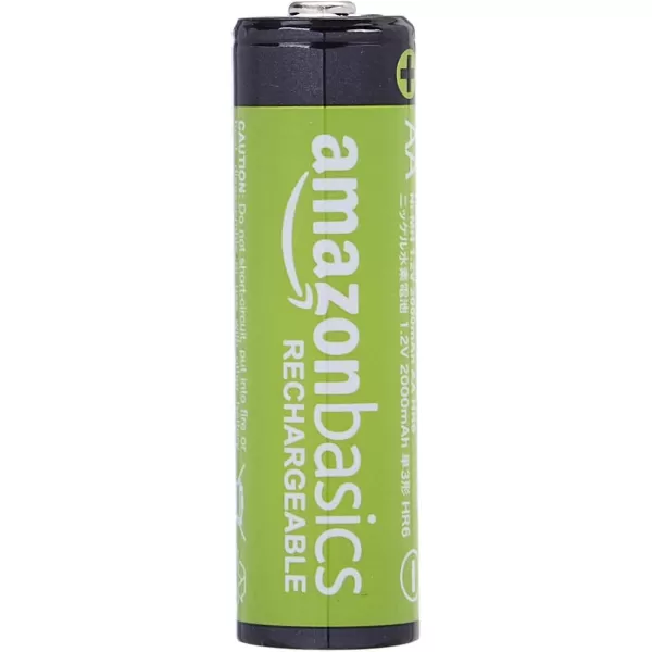 imageAmazon Basics 24Pack Rechargeable AAA HighCapacity NiMH Batteries 850 mAh Recharge up to 500x Times PreCharged24 Count Pack of 1