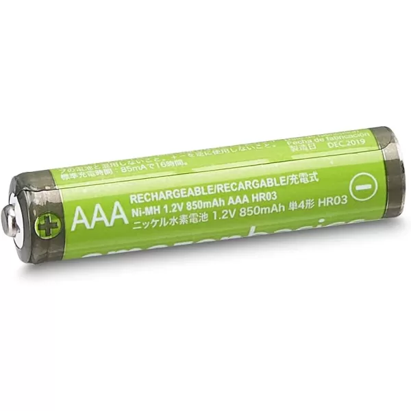 imageAmazon Basics 24Pack Rechargeable AAA HighCapacity NiMH Batteries 850 mAh Recharge up to 500x Times PreCharged4 Count Pack of 1