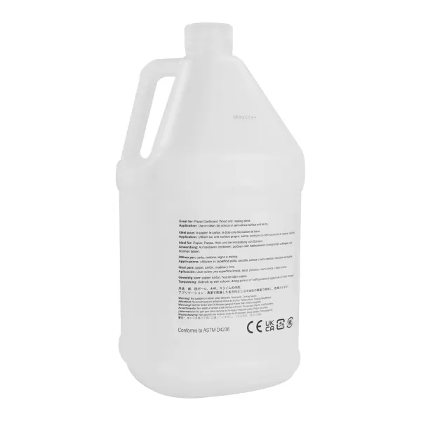 imageAmazon Basics All Purpose Washable School Clear Liquid Glue  Great for Making Slime 1 GallonWhite