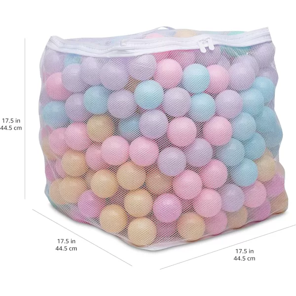 imageAmazon Basics BPA Free CrushProof Plastic Ball Pit Balls with Storage Bag for Toddlers Kids 12 Months Play Pack of 1000 Balls 6 Bright Colors6 Pastel Colors
