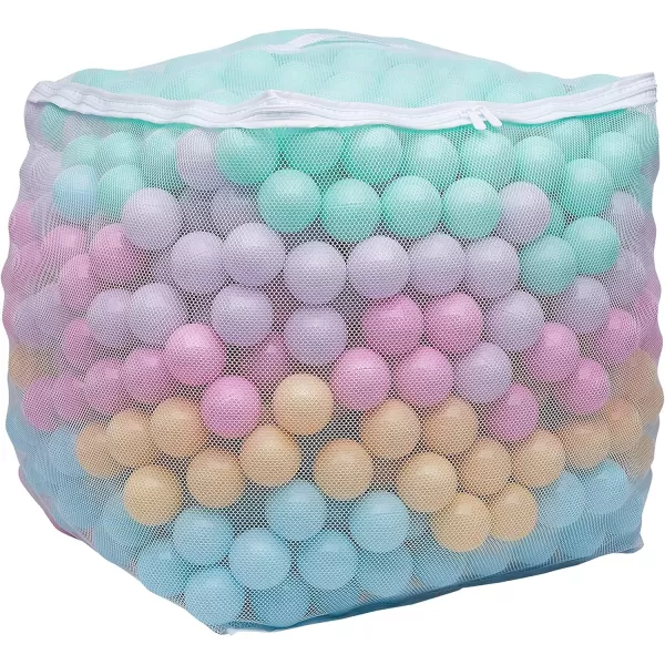 imageAmazon Basics BPA Free CrushProof Plastic Ball Pit Balls with Storage Bag for Toddlers Kids 12 Months Play Pack of 1000 Balls 6 Bright Colors6 Pastel Colors