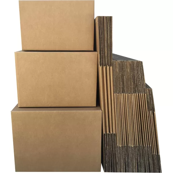 imageAmazon Basics Cardboard Moving Boxes in Small Medium and Large Sizes Assorted Pack of 30 BrownBrown