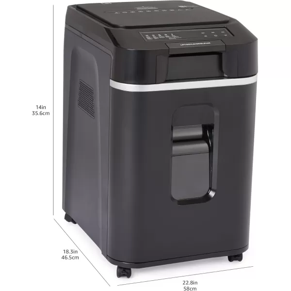 imageAmazon Basics Cross Cut Paper and Credit Card Shredder 12 Sheet New Model Black200 Sheet