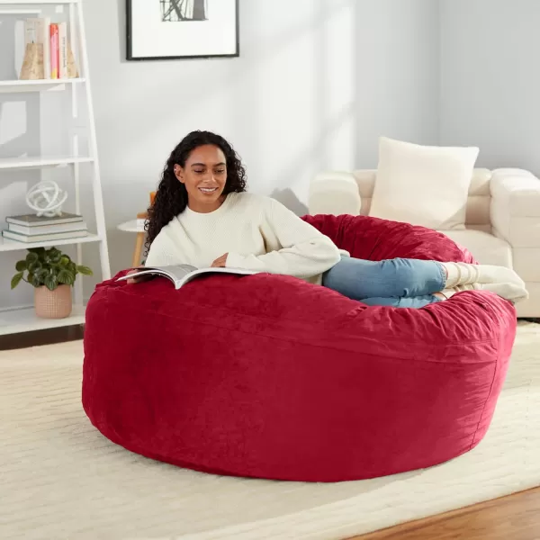 imageAmazon Basics Extra Large Bean Bag Chair Lounger 3 ft Memory Foam Filled Microfiber Cover Solid BlackPink