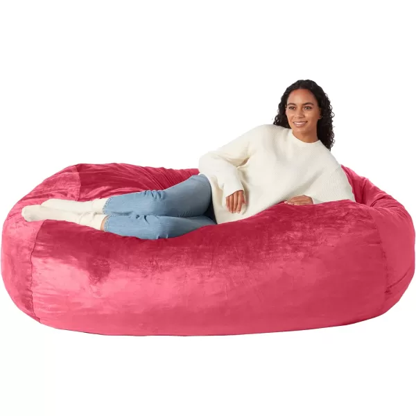 imageAmazon Basics Extra Large Bean Bag Chair Lounger 3 ft Memory Foam Filled Microfiber Cover Solid BlackPink