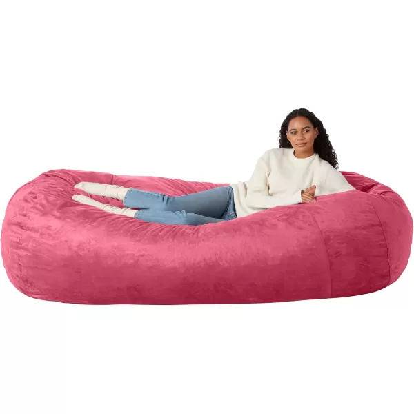 imageAmazon Basics Extra Large Bean Bag Chair Lounger 3 ft Memory Foam Filled Microfiber Cover Solid BlackPink
