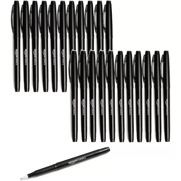 imageAmazon Basics Felt Tip Marker Pens 12Pack Assorted ColorsBlack