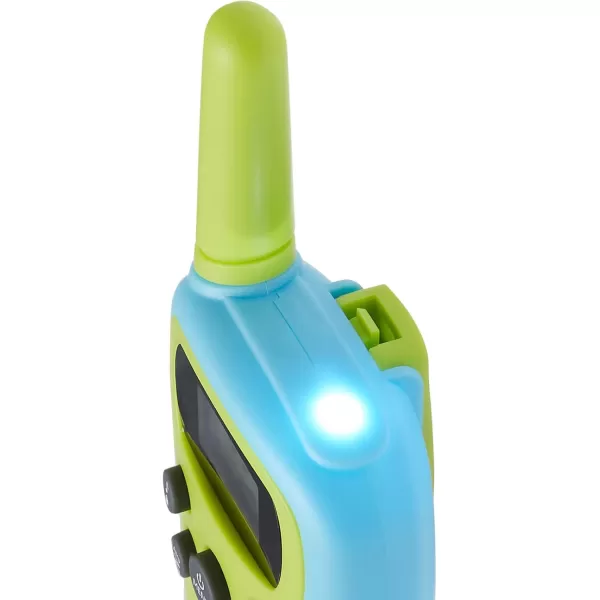 imageAmazon Basics Kids Walkie Talkie Set Range Extending Set of 2 for Camping or Birthday Toys Green and BlueGreen and Blue