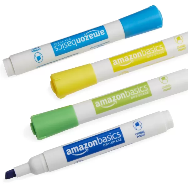 imageAmazon Basics LowOdor Chisel Tip Dry Erase White Board Markers 12Pack RedAssorted Colors