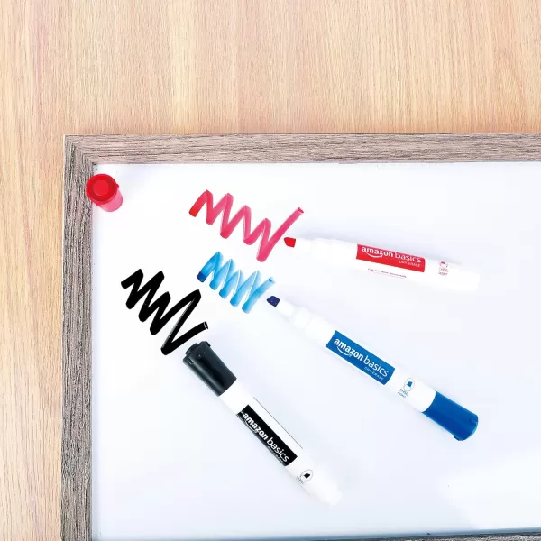 imageAmazon Basics LowOdor Chisel Tip Dry Erase White Board Markers 12Pack RedBlack  Red  Blue