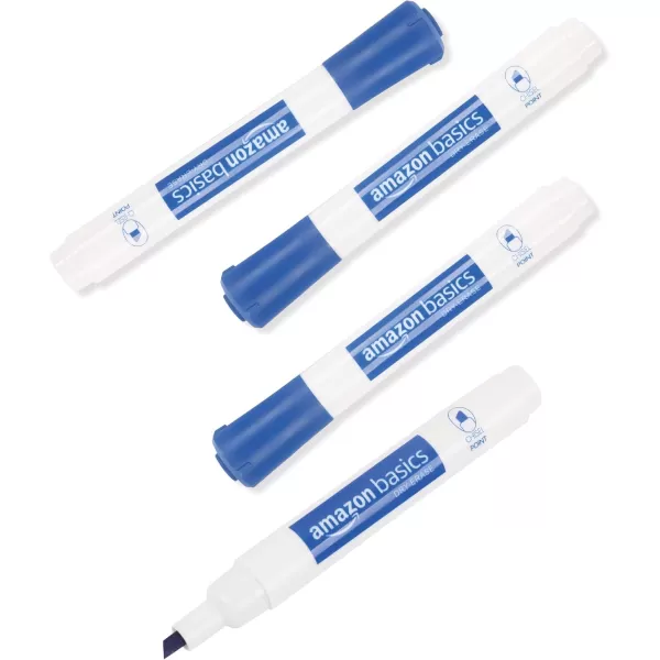 imageAmazon Basics LowOdor Chisel Tip Dry Erase White Board Markers 12Pack RedBlue