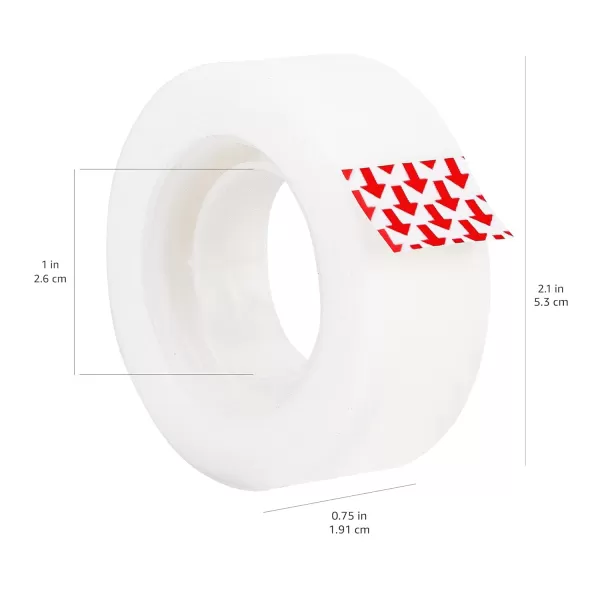imageAmazon Basics Matte Finish Tape with Dispenser and Refills 34quot x 650quot18 yds1 Pack6 Count Pack of 1