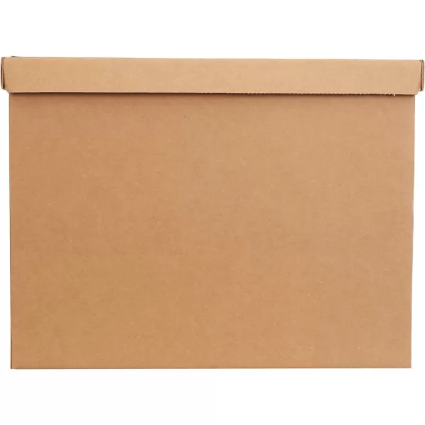 imageAmazon Basics Medium Cardboard Moving Boxes with Lid and Handles 10 Pack Brown 19 x 145 x 155 inchesBrown