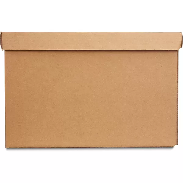 imageAmazon Basics Medium Cardboard Moving Boxes with Lid and Handles 10 Pack Brown 19 x 145 x 155 inchesBrown